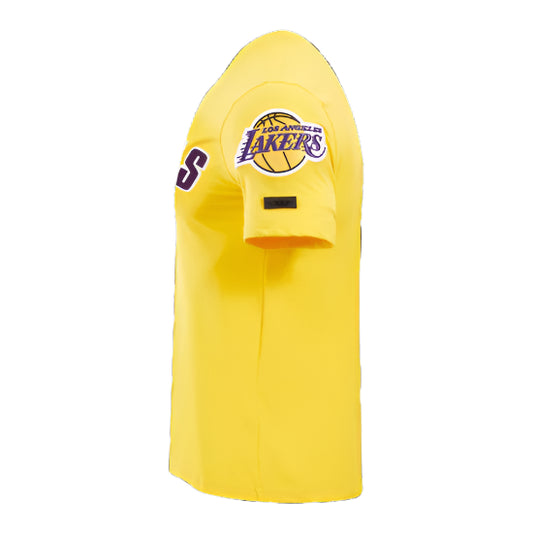 PRO STANDARD NBA LOS ANGELES LAKERS CLASSIC BRISTLE MEN'S YELLOW T-SHIRT