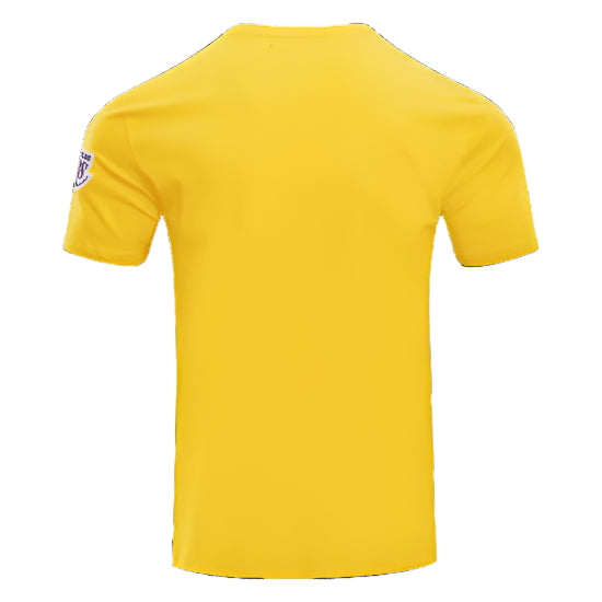 PRO STANDARD NBA LOS ANGELES LAKERS CLASSIC BRISTLE MEN'S YELLOW T-SHIRT