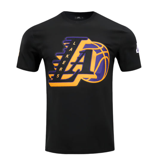 PRO STANDARD NBA LOS ANGELES LAKERS MASHUP MEN'S BLACK/YELLOW T-SHIRT