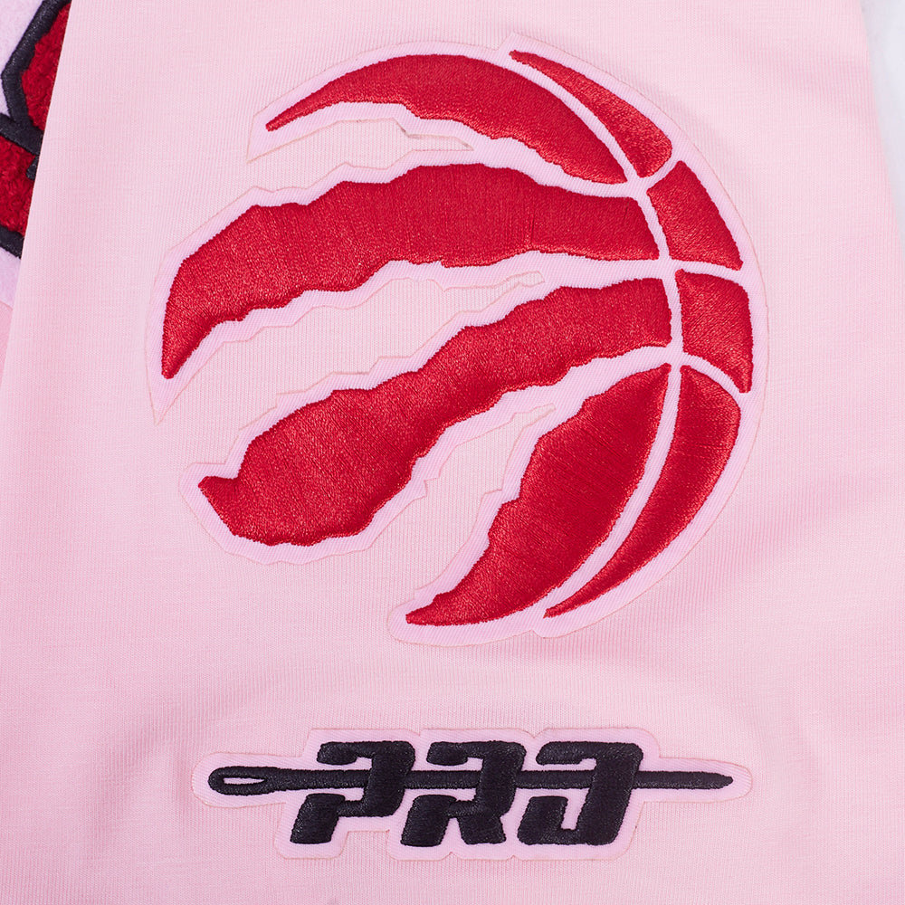 PRO STANDARD MEN'S NBA TORONTO RAPTORS CLASSIC CHENILLE SJ PINK T-SHIRT