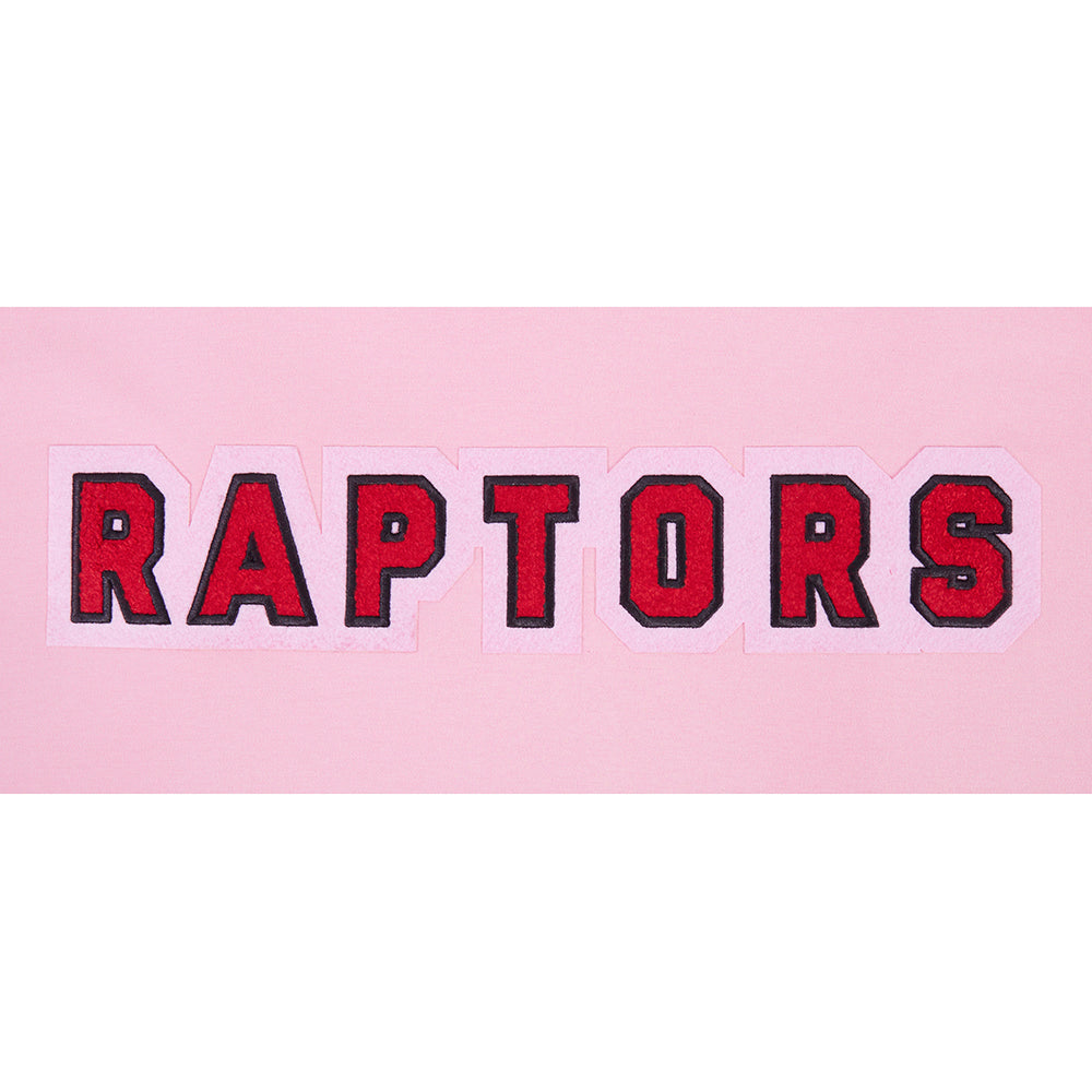 PRO STANDARD NBA TORONTO RAPTORS CLASSIC CHENILLE MEN'S PINK T-SHIRT W/ HOOD