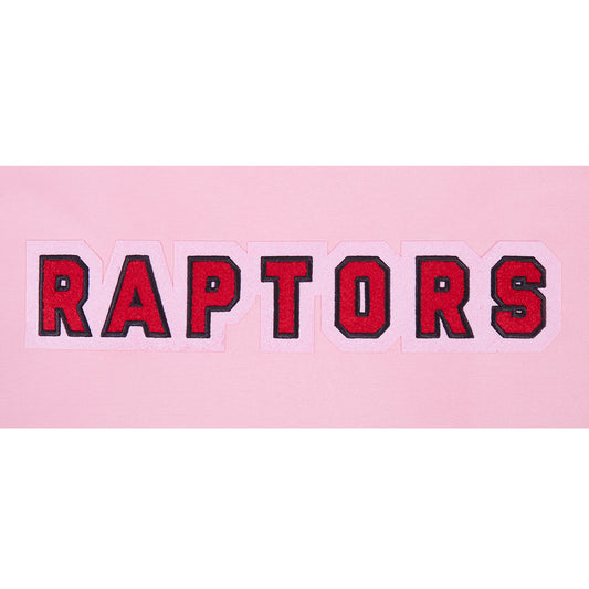 PRO STANDARD NBA TORONTO RAPTORS CLASSIC CHENILLE MEN'S PINK T-SHIRT W/ HOOD