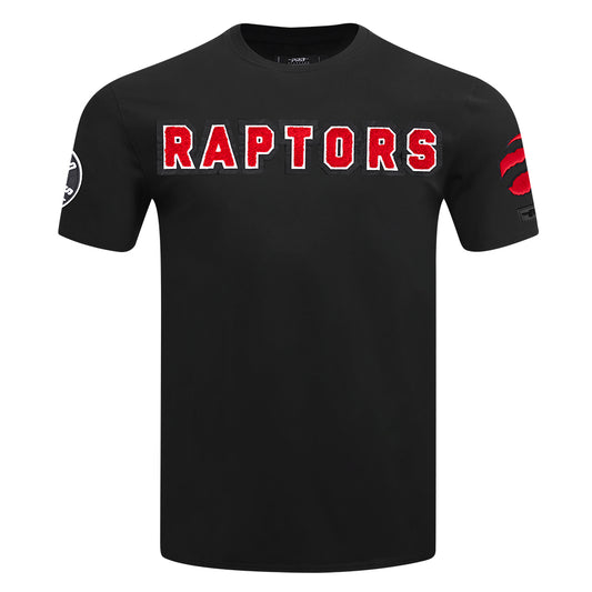 PRO STANDARD NBA TORONTO RAPTORS CLASSIC CHENILLE SJ BLACK/RED MEN'S T-SHIRT