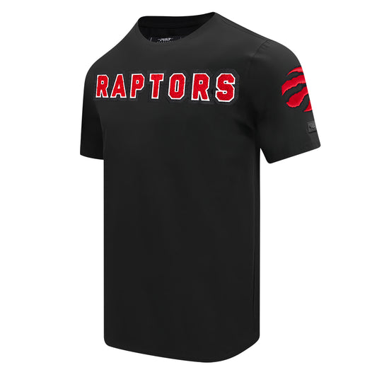 PRO STANDARD NBA TORONTO RAPTORS CLASSIC CHENILLE SJ BLACK/RED MEN'S T-SHIRT
