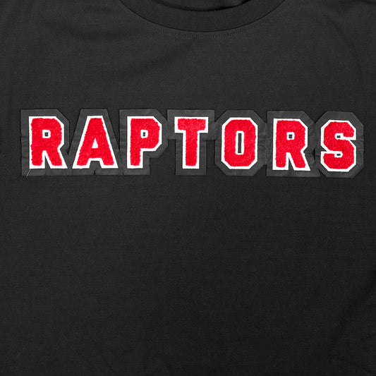 PRO STANDARD NBA TORONTO RAPTORS CLASSIC CHENILLE SJ BLACK/RED MEN'S T-SHIRT