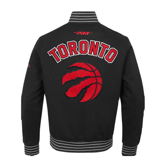 PRO STANDARD NBA TORONTO RAPTORS PRO GAME DAY MEN'S BLACK/RED DOUBLE KNIT JACKET