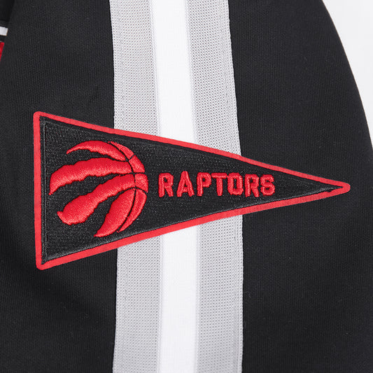PRO STANDARD NBA TORONTO RAPTORS PRO GAME DAY MEN'S BLACK/RED DOUBLE KNIT JACKET