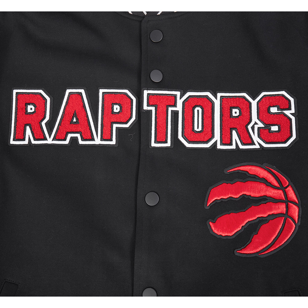 PRO STANDARD NBA TORONTO RAPTORS PRO GAME DAY MEN'S BLACK/RED DOUBLE KNIT JACKET