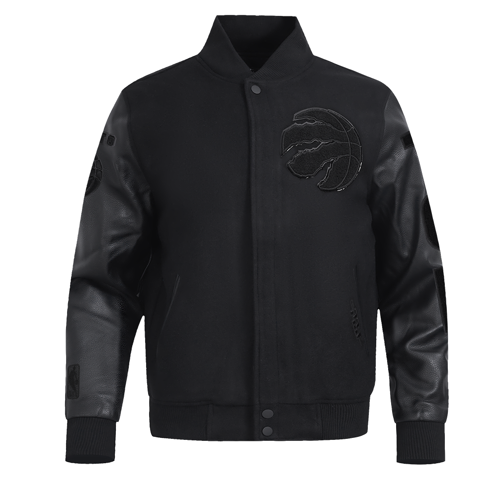 PRO STANDARD MEN'S NBA TORONTO RAPTORS ALL BLACK VARSITY JACKET