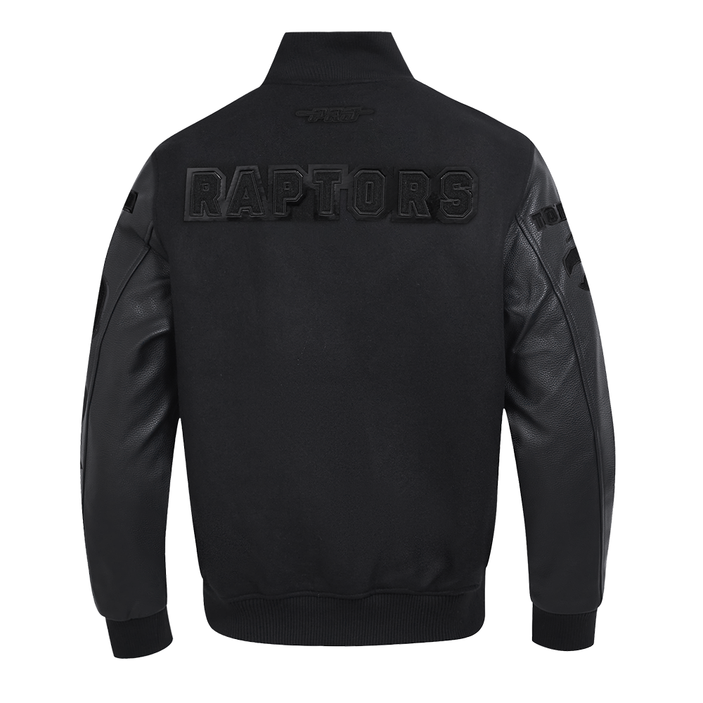 PRO STANDARD MEN'S NBA TORONTO RAPTORS ALL BLACK VARSITY JACKET