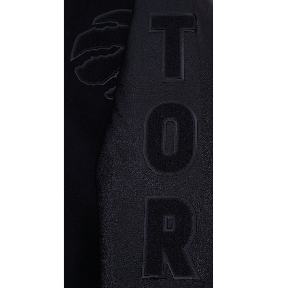 PRO STANDARD MEN'S NBA TORONTO RAPTORS ALL BLACK VARSITY JACKET