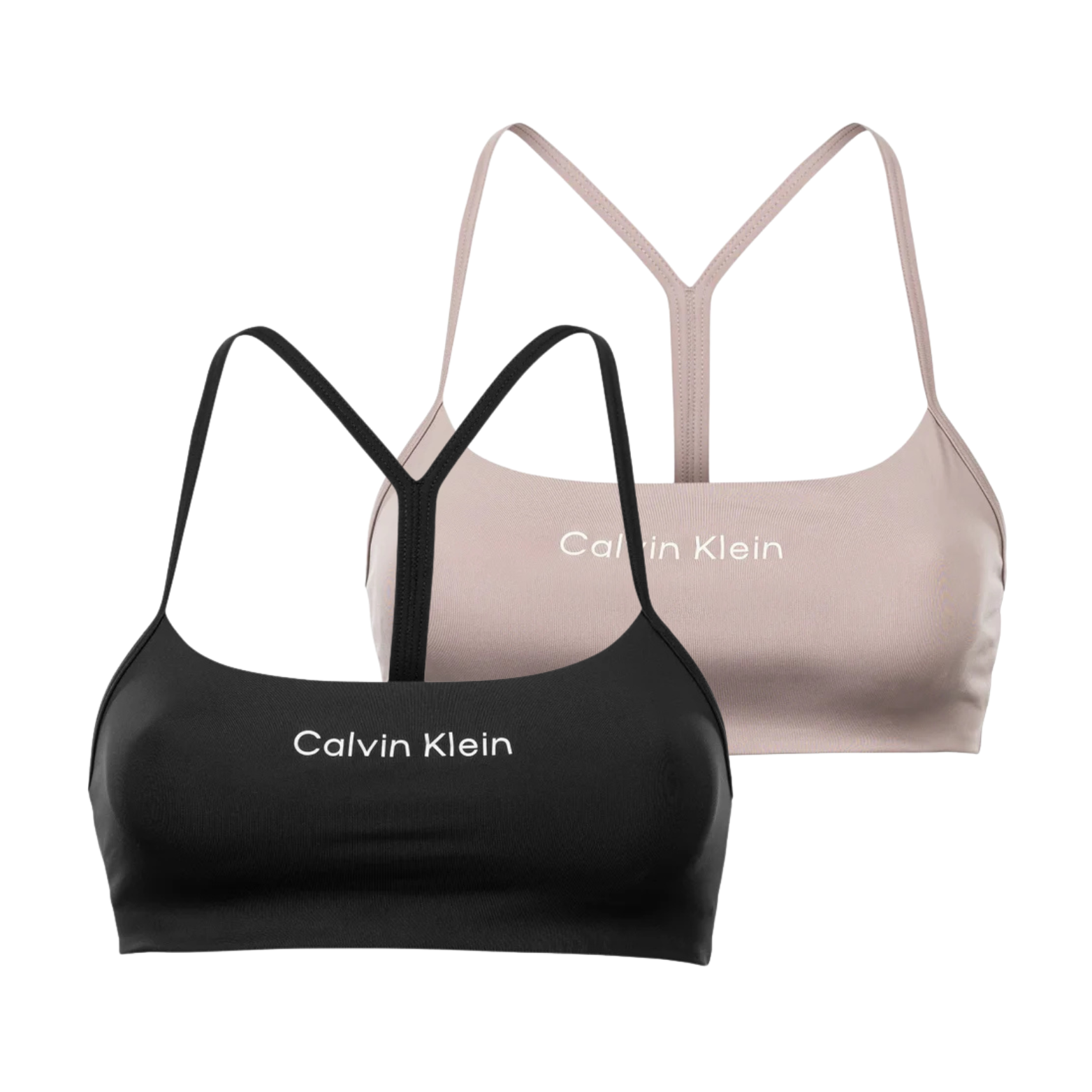 CALVIN KLEIN WOMEE'S 2 PACK SPORTS BRA (BLACK & PINK)