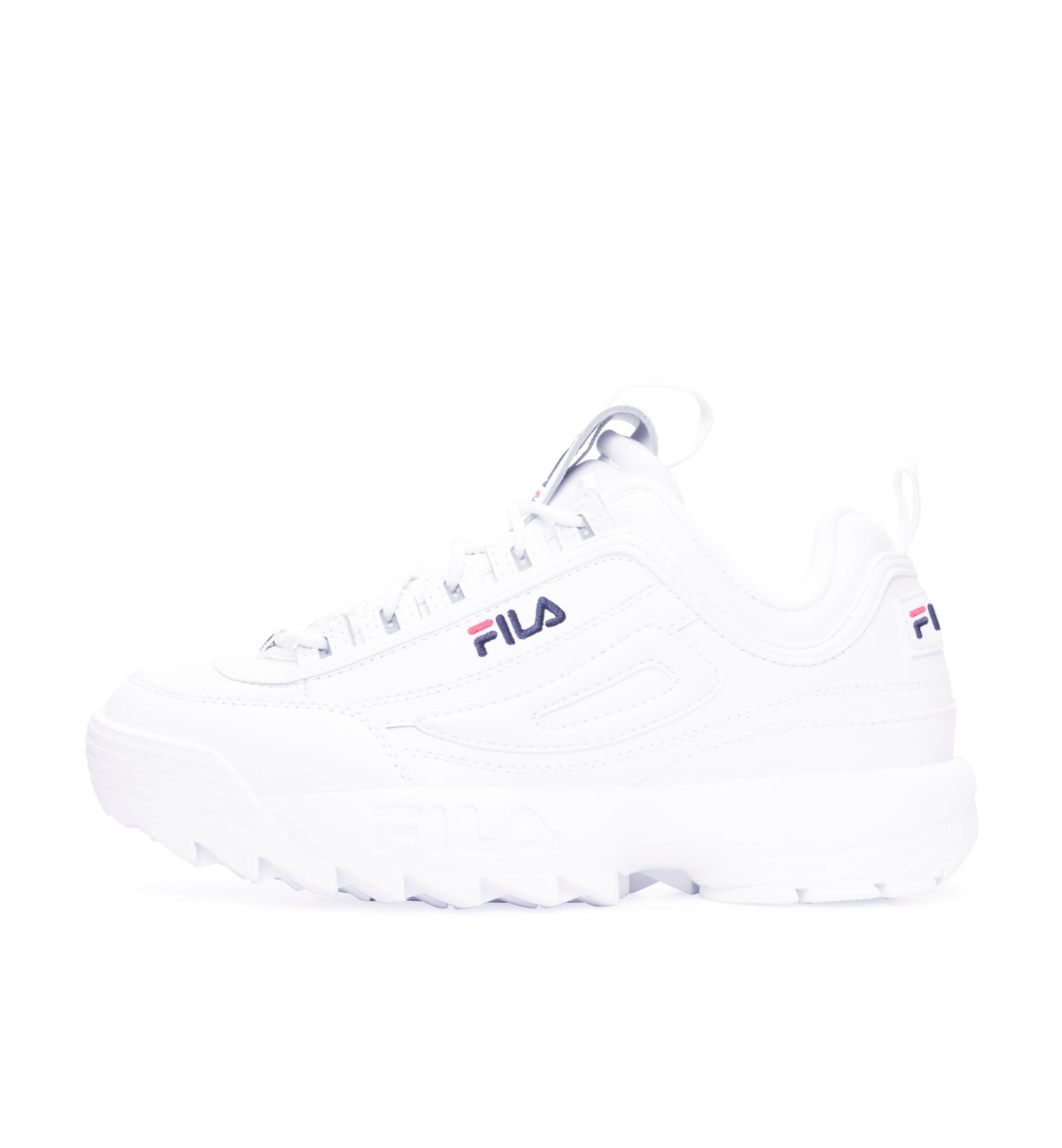 FILA WOMEN'S DISRUPTOR II PREMIUM SHOES (WHITE)