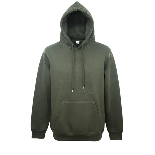 MEN'S FLEECE PULLOVER HOODIE 320 GSM HEAVY QUALITY (OLIVE GREEN)
