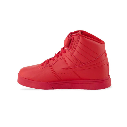 KIDS FILA VULC 13 TONAL HIGH TOP SHOES (RED)