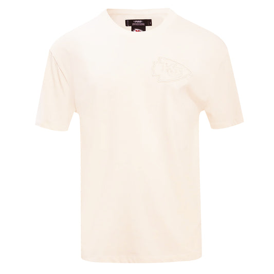 PRO STANDARD NFL KANSAS CITY CHIEFS NEUTRAL DROP SHOULDER MEN'S EGGSHELL/CREAM T-SHIRT