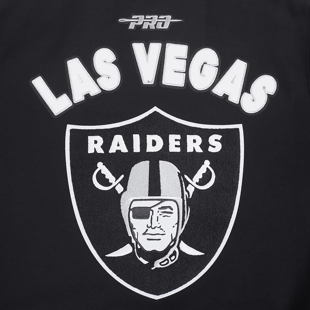 PRO STANDARD NFL LAS VEGAS RAIDERS PRO GAME DAY MEN'S BLACK DOUBLE KNIT JACKET