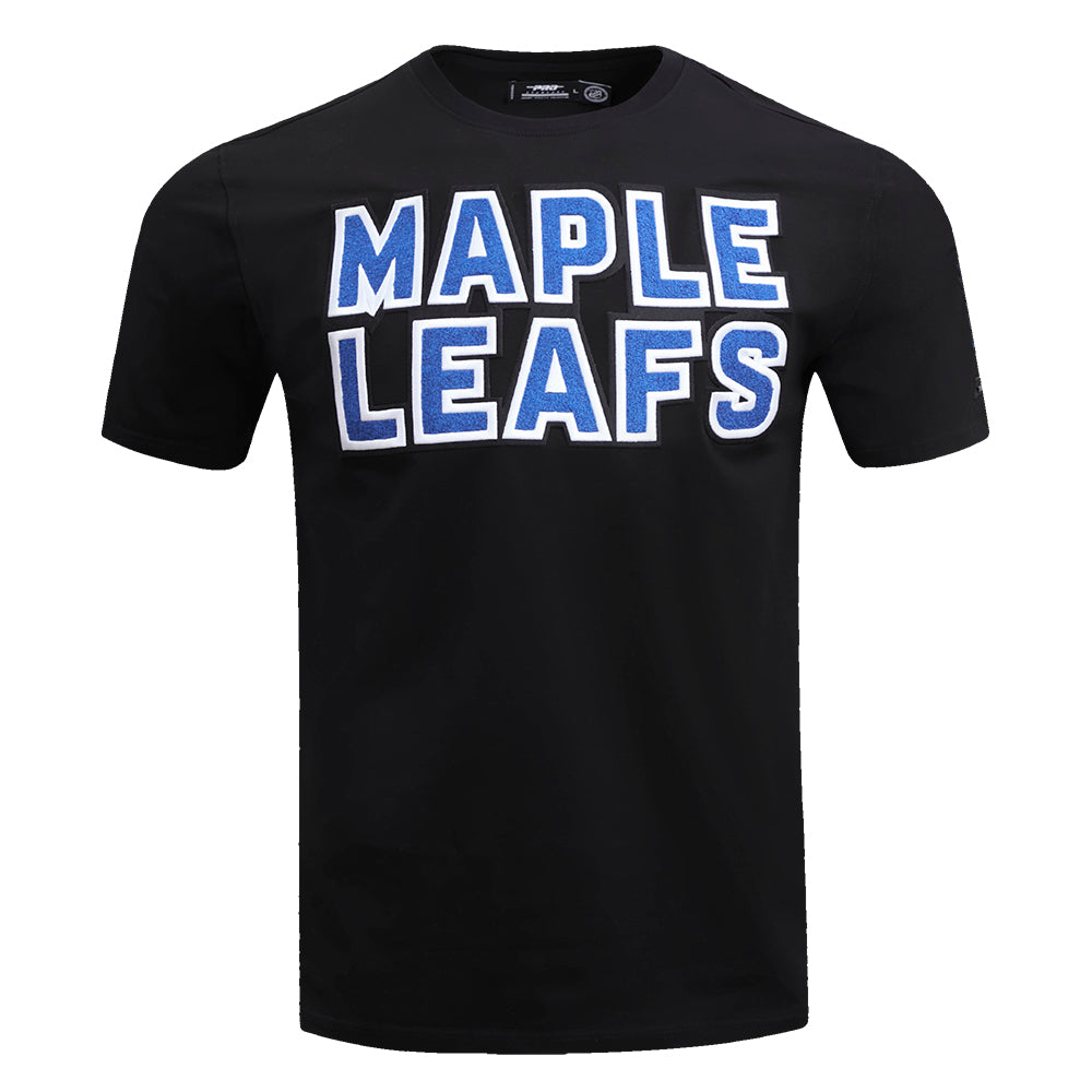 PRO STANDARD NHL TORONTO MAPLE LEAFS CLASSIC CHENILLE SJ MEN'S BLACK T-SHIRT