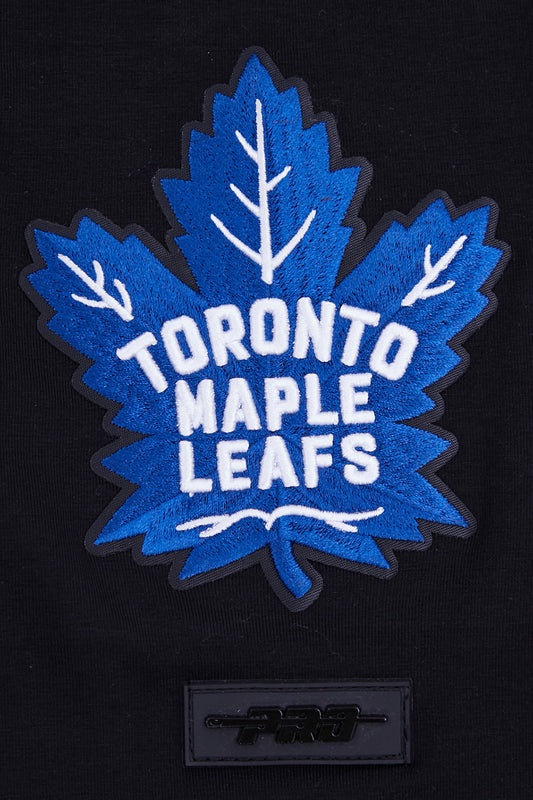 PRO STANDARD NHL TORONTO MAPLE LEAFS CLASSIC CHENILLE SJ MEN'S BLACK T-SHIRT