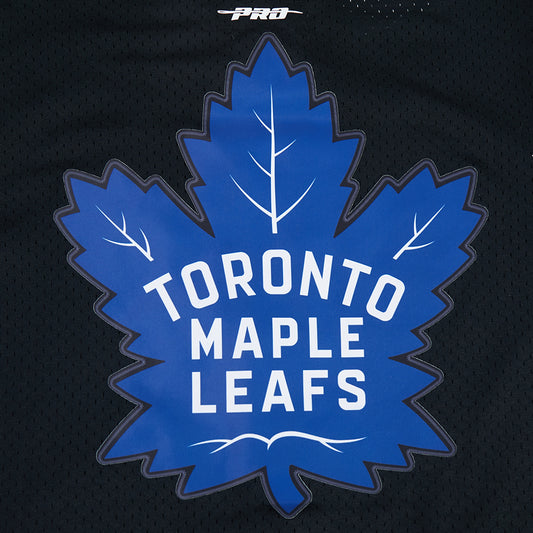 PRO STANDARD NHL TORONTO MAPLE LEAFS CLASSIC MEN'S MESH BUTTON DOWN BLACK JERSEY
