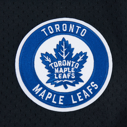 PRO STANDARD NHL TORONTO MAPLE LEAFS CLASSIC MEN'S MESH BUTTON DOWN BLACK JERSEY
