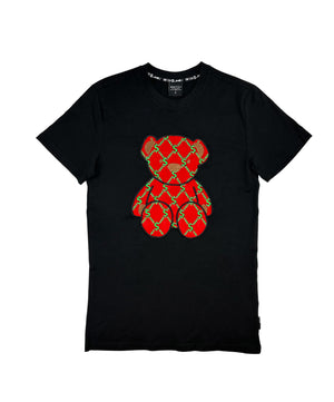 Switch Men Bear Chenille & Metallic Embroidery T-Shirt - Shirts