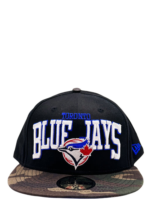 NEW ERA MEN'S 59FIFTY TORONTO BLUE JAYS BLACK/CAMO FITTED HAT