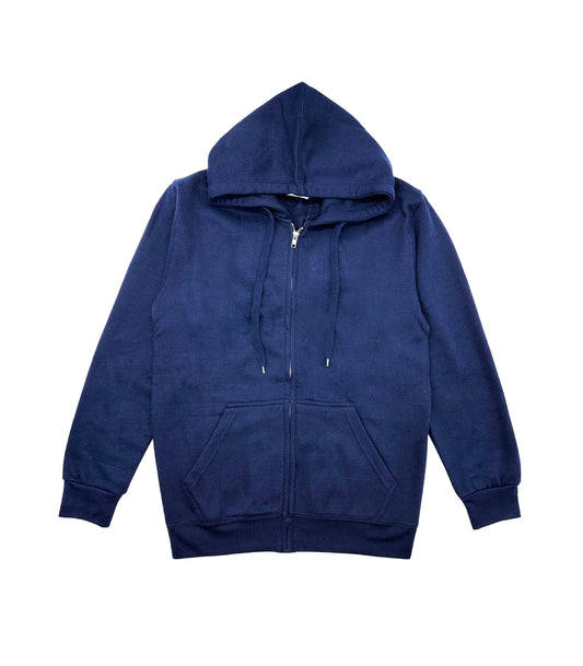 MEN'S FLEECE FULL ZIP HOODIE (NAVY)