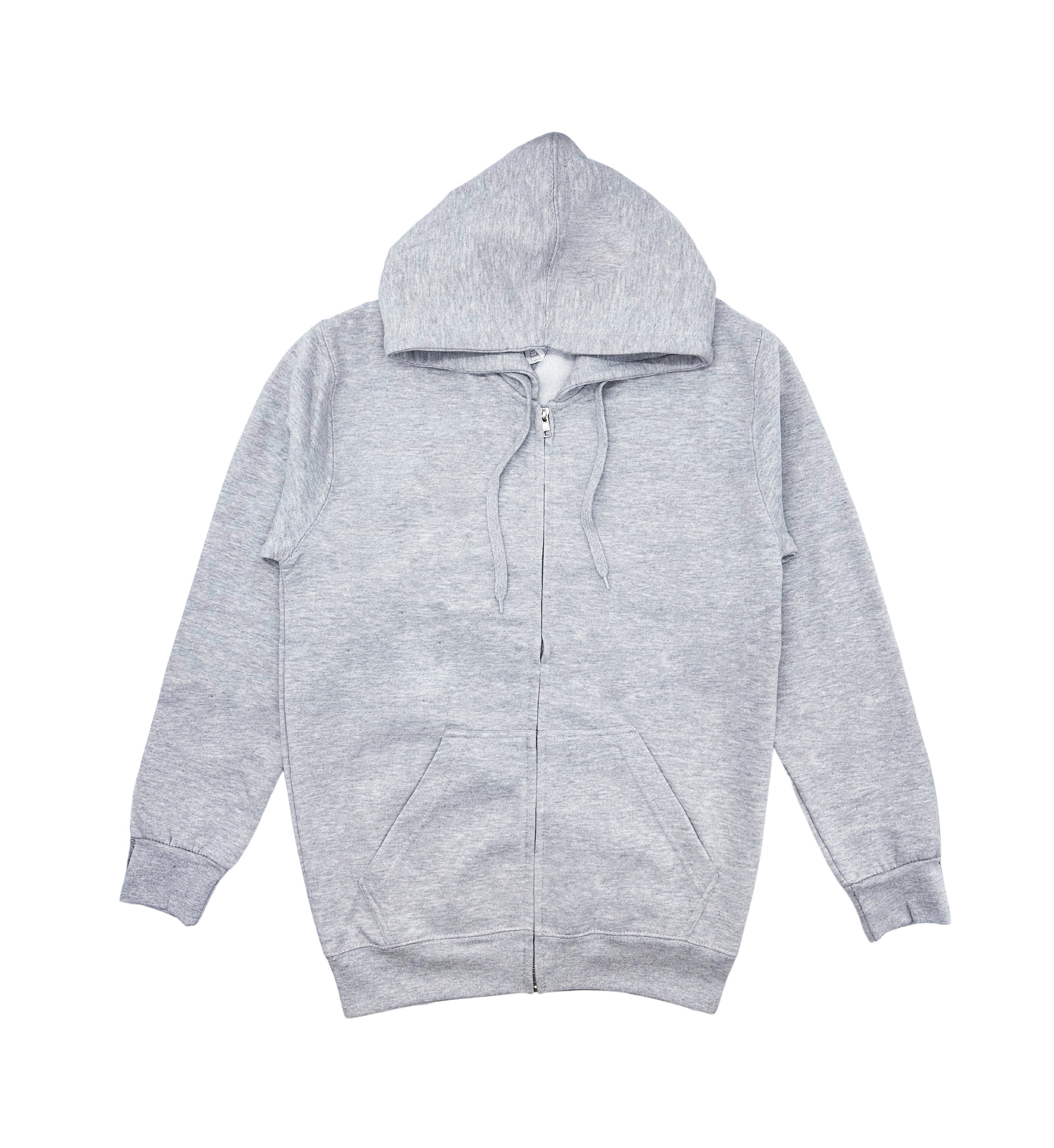 MEN'S FLEECE FULL ZIP HOODIE (GREY)