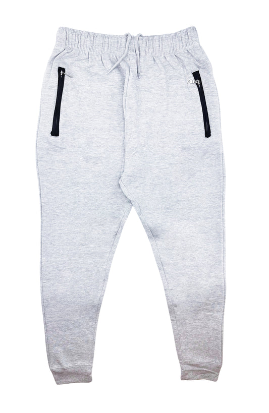 MEN'S FLEECE JOGGER WITH ZIPPER POCKETS (GREY)