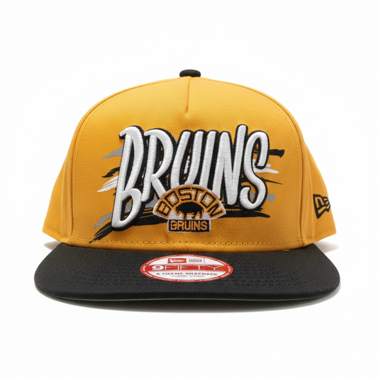 BOSTON BRUINS NEW ERA YELLOW/BLACK SNAPBACK HAT