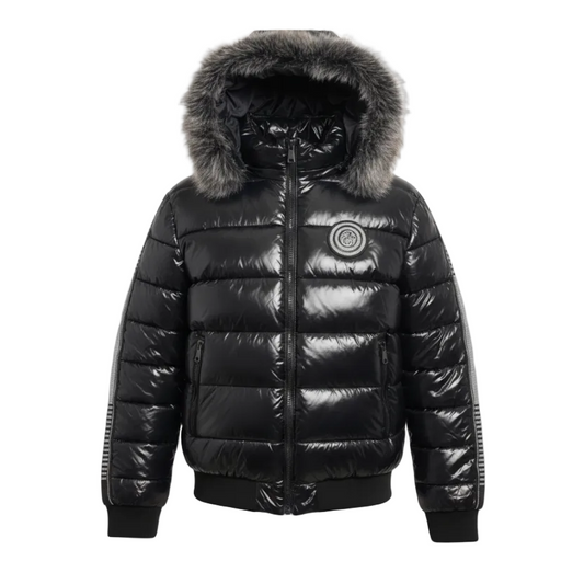 SWITCH REMARKABLE MEN'S BOMBER JACKET W/ RHINESTONES (BLACK)