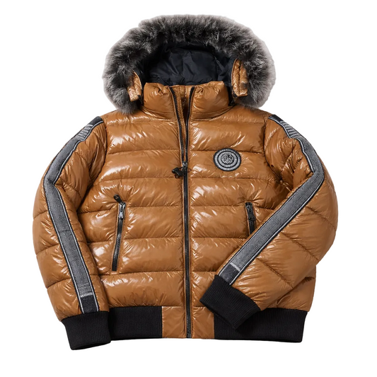 SWITCH REMARKABLE MEN'S BOMBER JACKET W/ RHINESTONES (WHEAT)