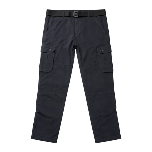 AGILE MEN'S CARGO PANTS W/ BELT (BLACK)