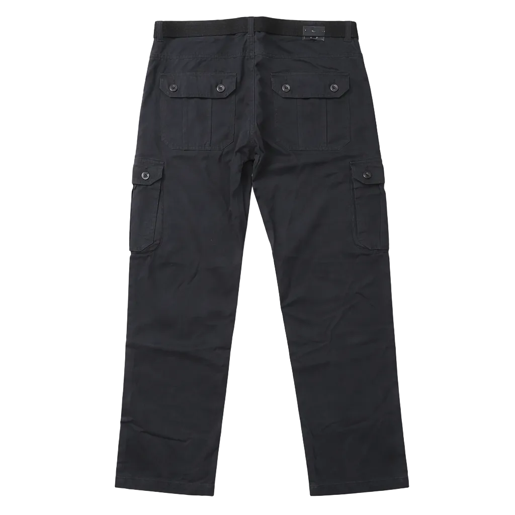 AGILE MEN'S CARGO PANTS W/ BELT (BLACK)