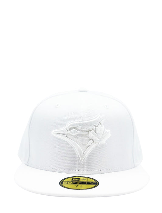 NEW ERA 59FIFTY TORONTO BLUE JAYS ALL WHITE FITTED HAT