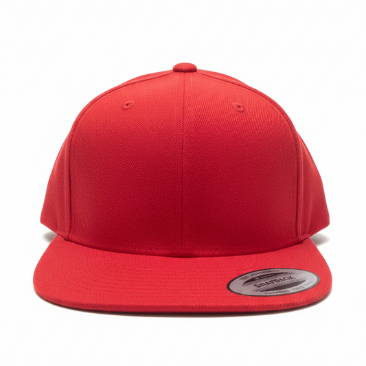 MEN'S PREMIUM CLASSIC PLAIN RED SNAPBACK