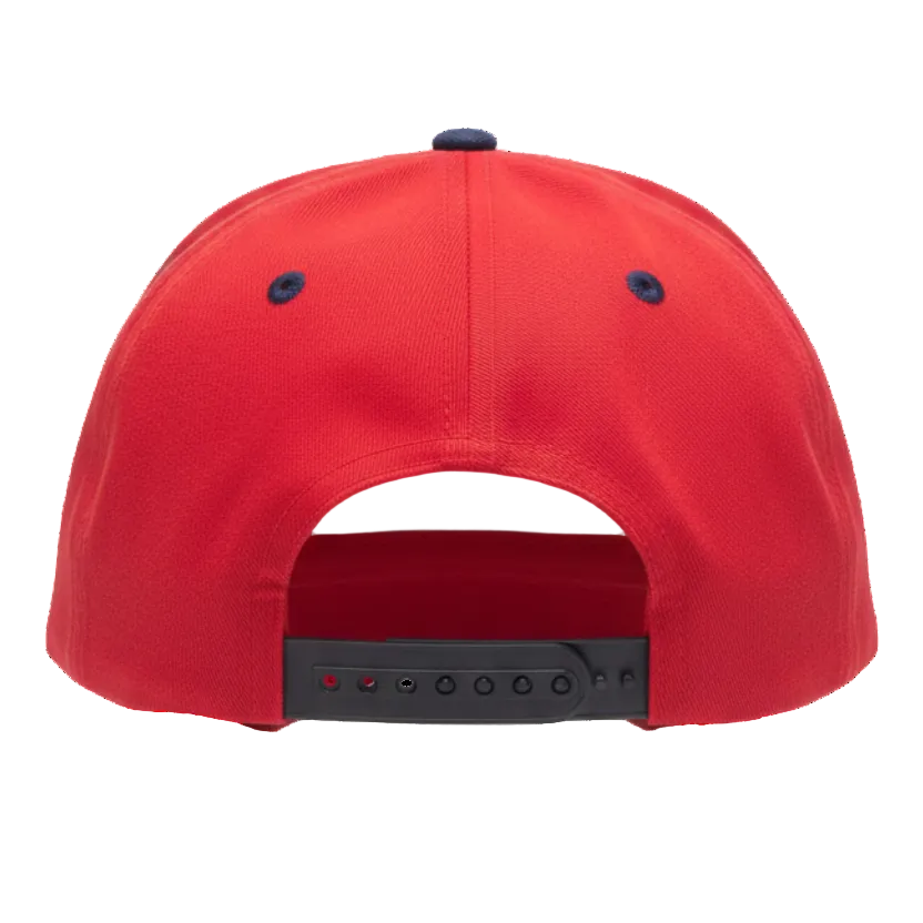 PIT BULL CAMBRIDGE COTTON PLAIN SNAPBACK HAT (RED/WHITE/NAVY)