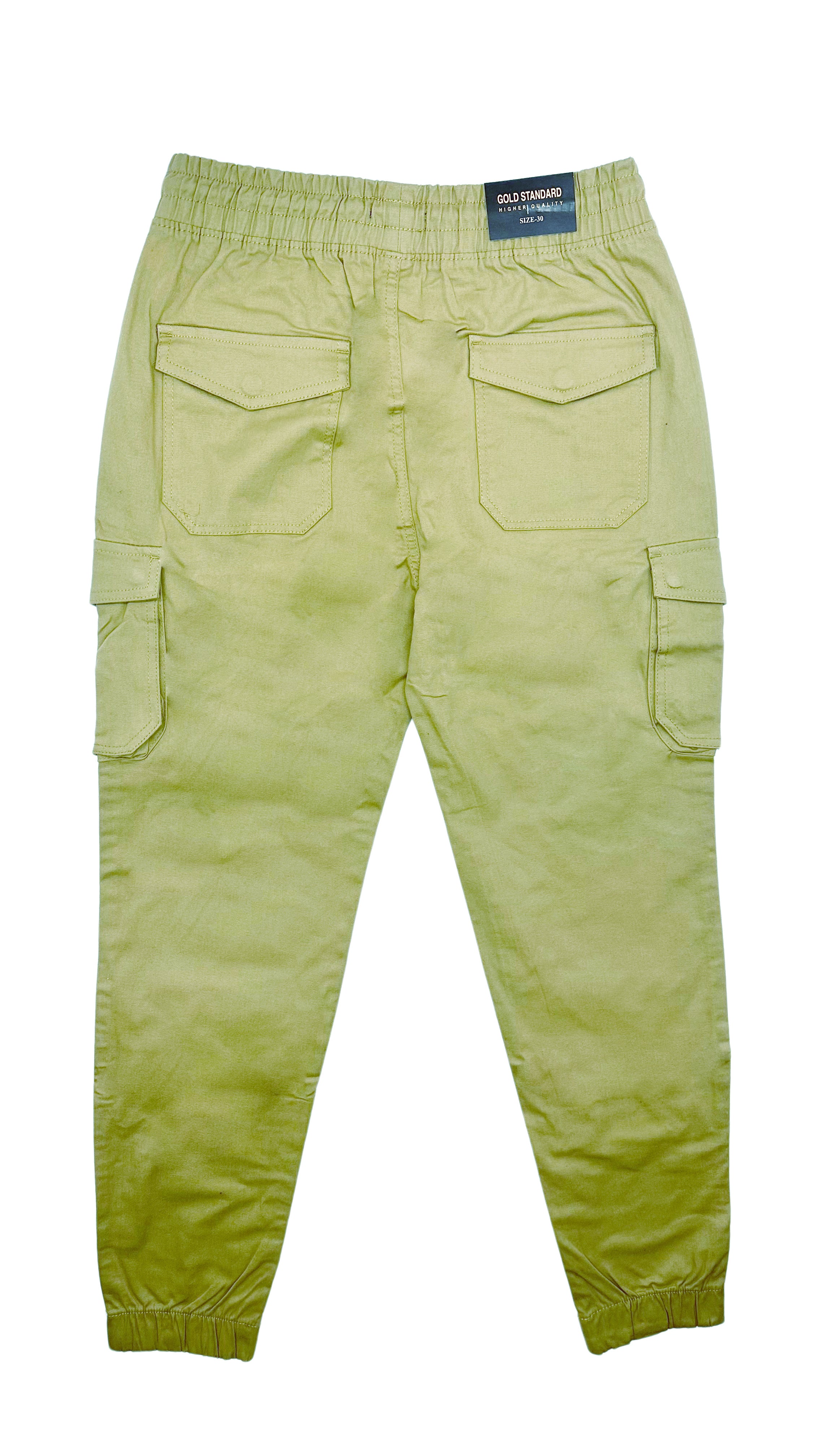 MEN'S SIDE-POCKET CARGO JOGGER PANTS (OLIVE)