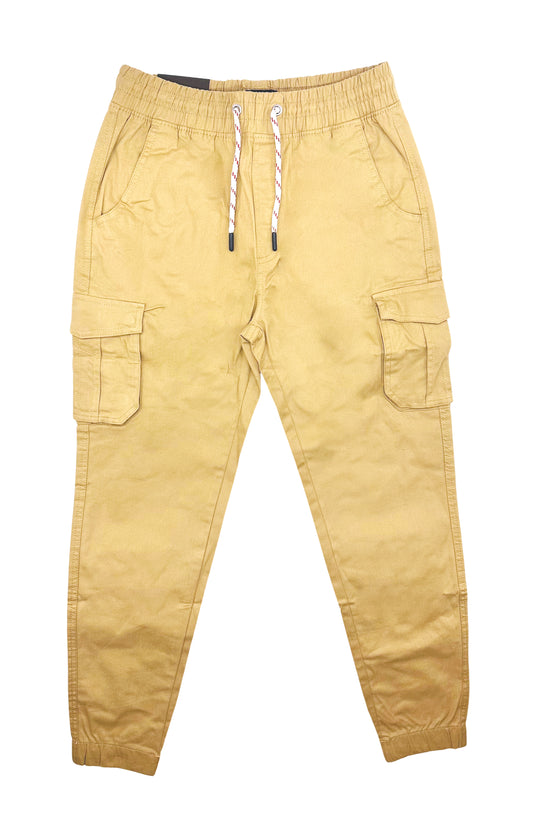 MEN'S SIDE-POCKET CARGO JOGGER PANTS (CAMEL)