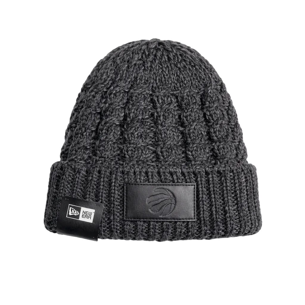 NEW ERA NBA TORONTO RAPTORS POLAR PATCH BLACK TOUQUE