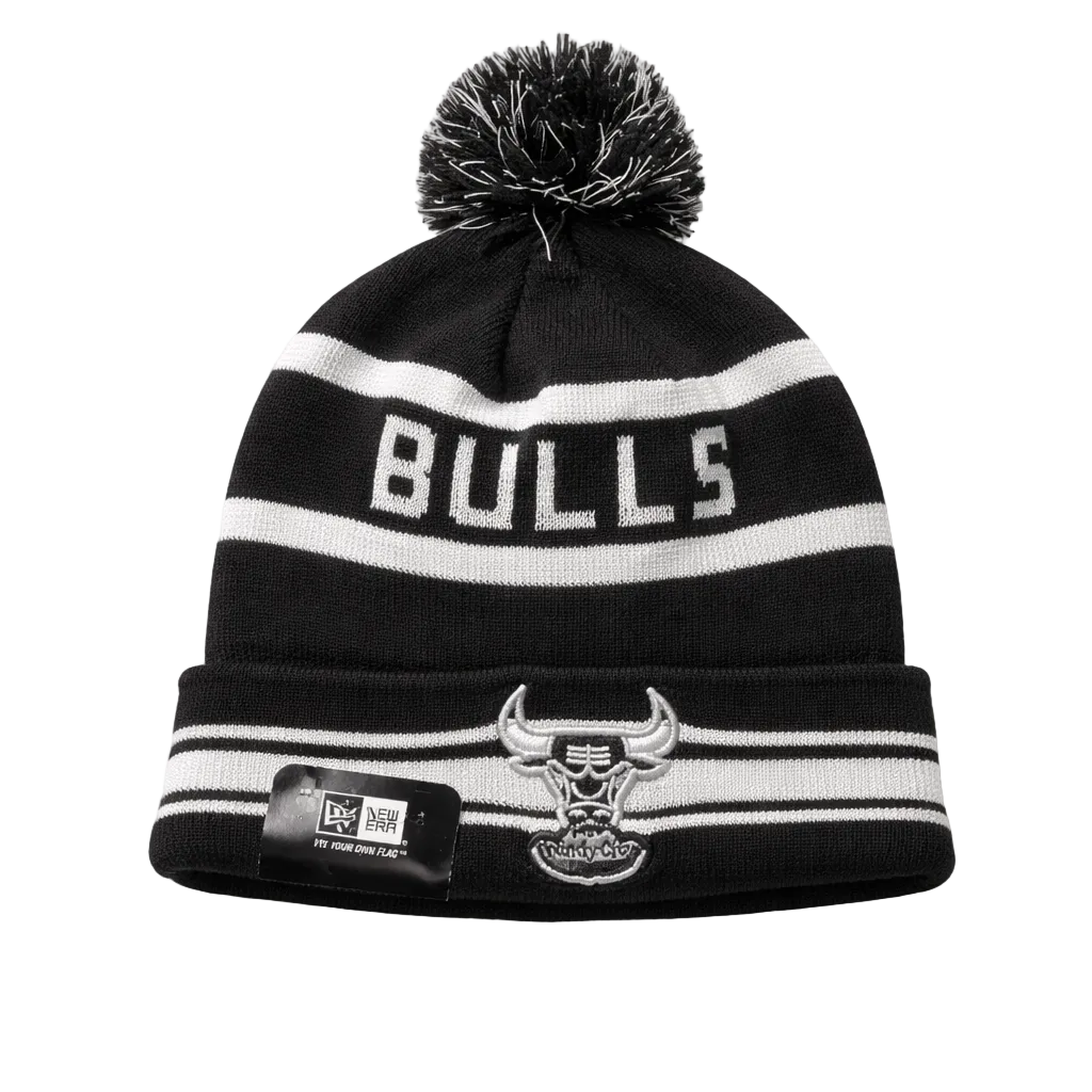 NEW ERA NBA G LEAGUE WINDY CITY BULLS BLACK/WHITE WINTER TOUQUE