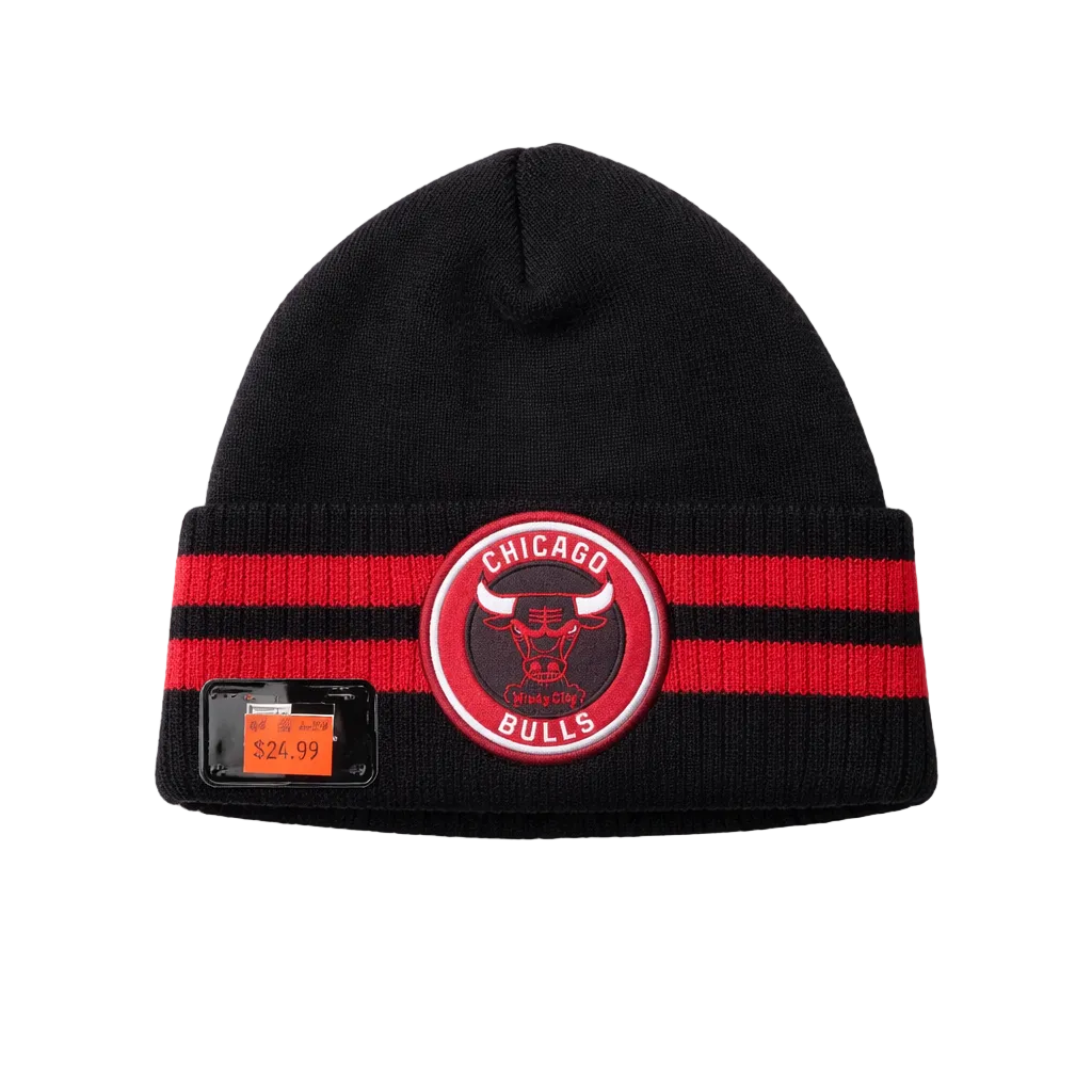 NEW ERA NBA G LEAGUE WINDY CITY BULLS BLACK/RED WINTER TOUQUE