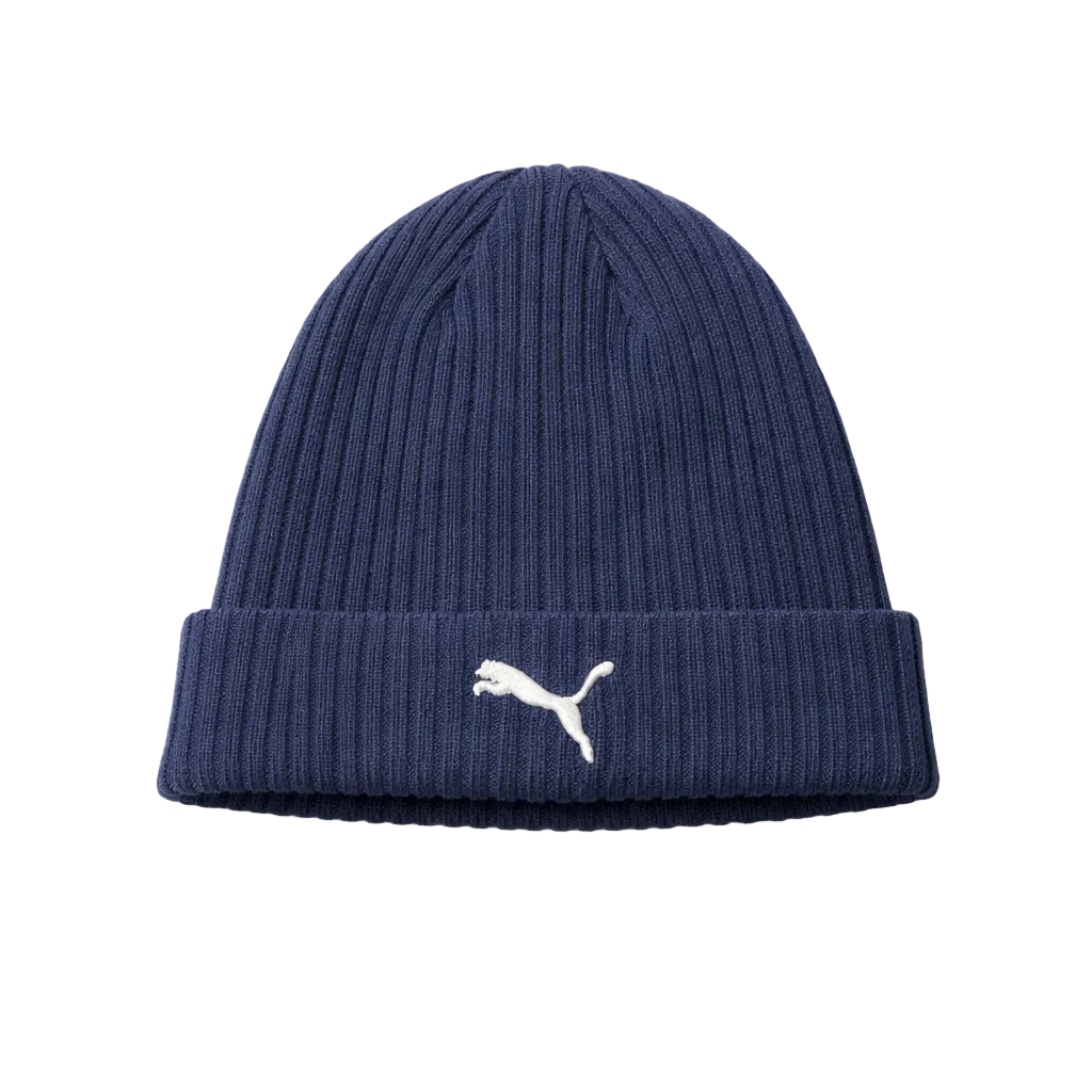 PUMA RIBBED CUFF BEANIE (NAVY)