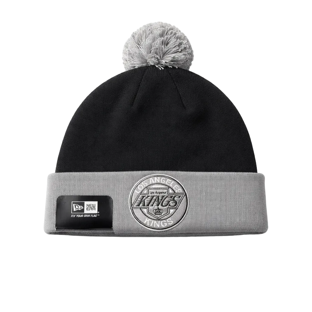 NEW ERA NHL LOS ANGELES KINGS BLACK & GREY TOUQUE
