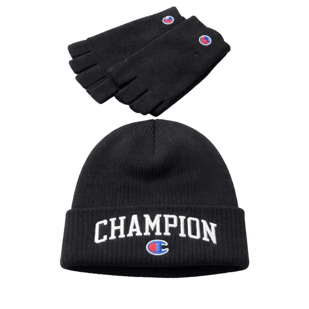 CHAMPION YOUTH KIDS BLUE TOUQUE & GLOVES SET