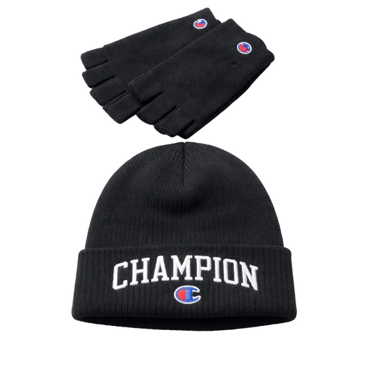 CHAMPION YOUTH KIDS BLUE TOUQUE & GLOVES SET
