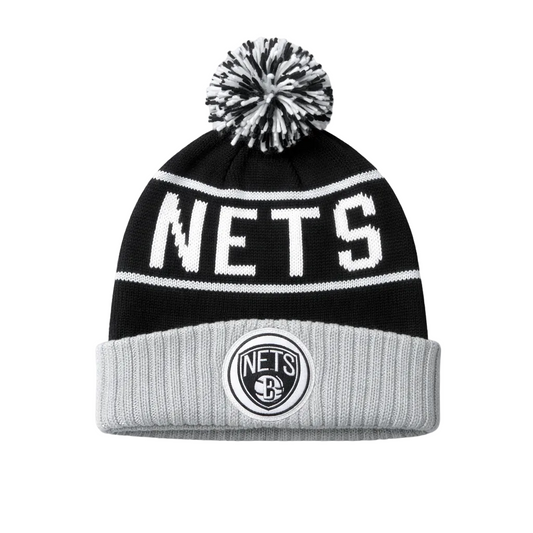 BROOKLYN NETS KNITTED TOUQUE (BLACK/GREY)