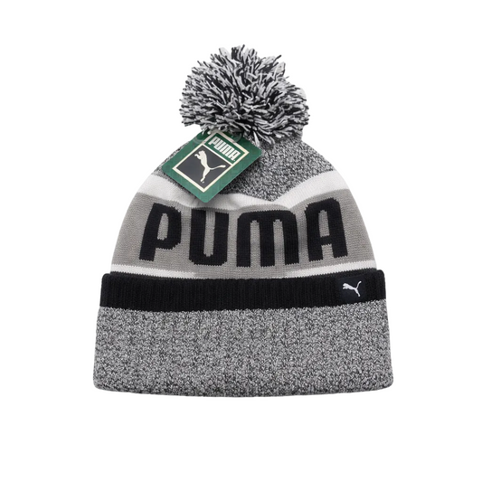 PUMA BEDFORD CUFF POM BEANIE (GREY/WHITE)