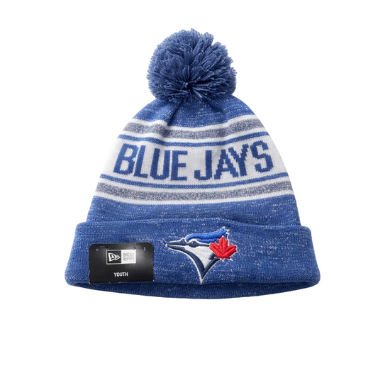 NEW ERA YOUTH KIDS TOASTY COVER TORONTO BLUE JAYS BLUE TOUQUE